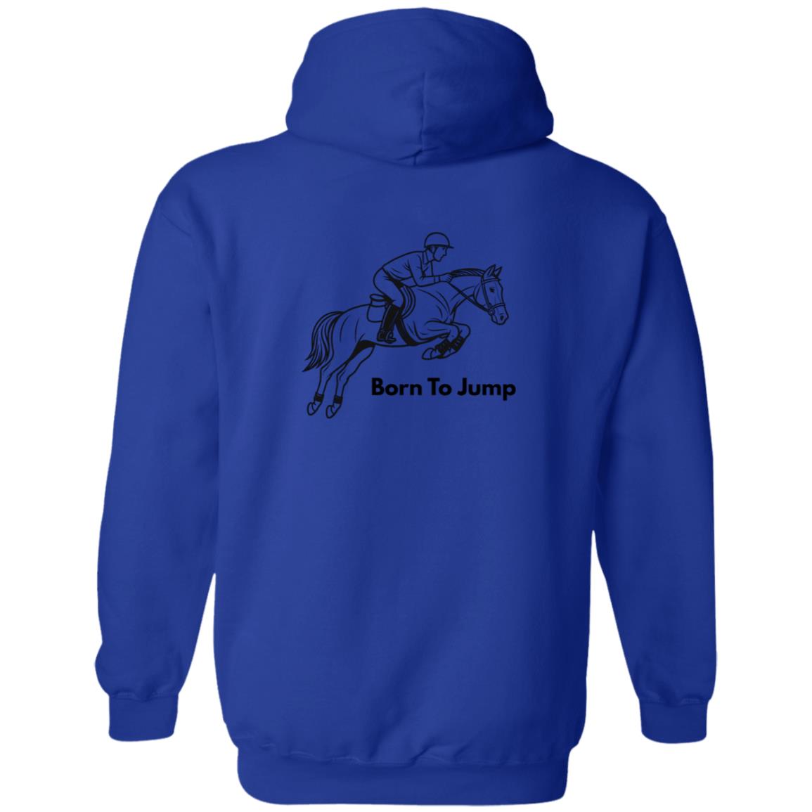 Born To Jump Male Graphic Black G186 Gildan Zip Up Hooded Sweatshirt