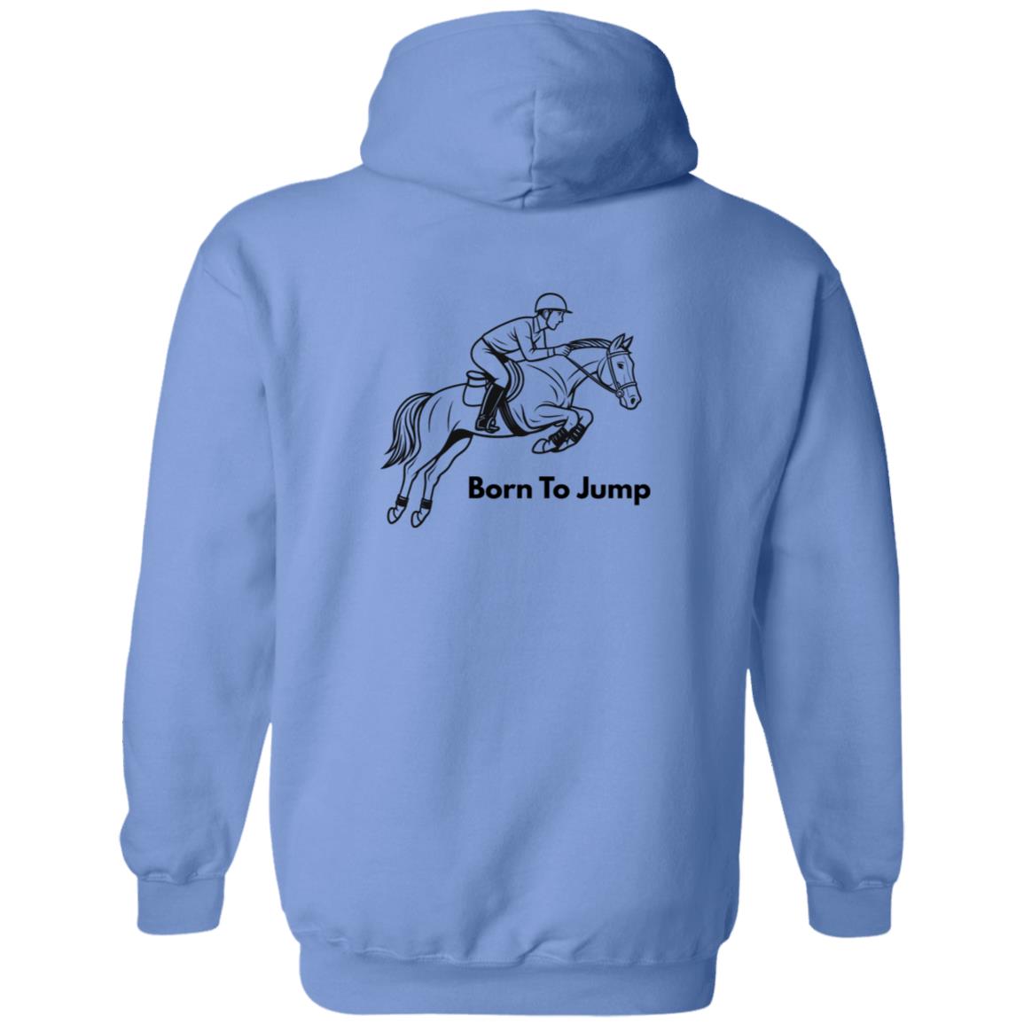 Born To Jump Male Graphic Black G186 Gildan Zip Up Hooded Sweatshirt