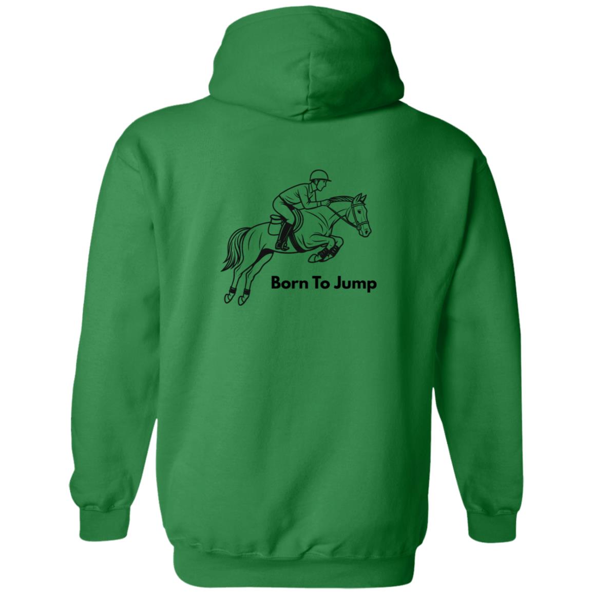 Born To Jump Male Graphic Black G186 Gildan Zip Up Hooded Sweatshirt
