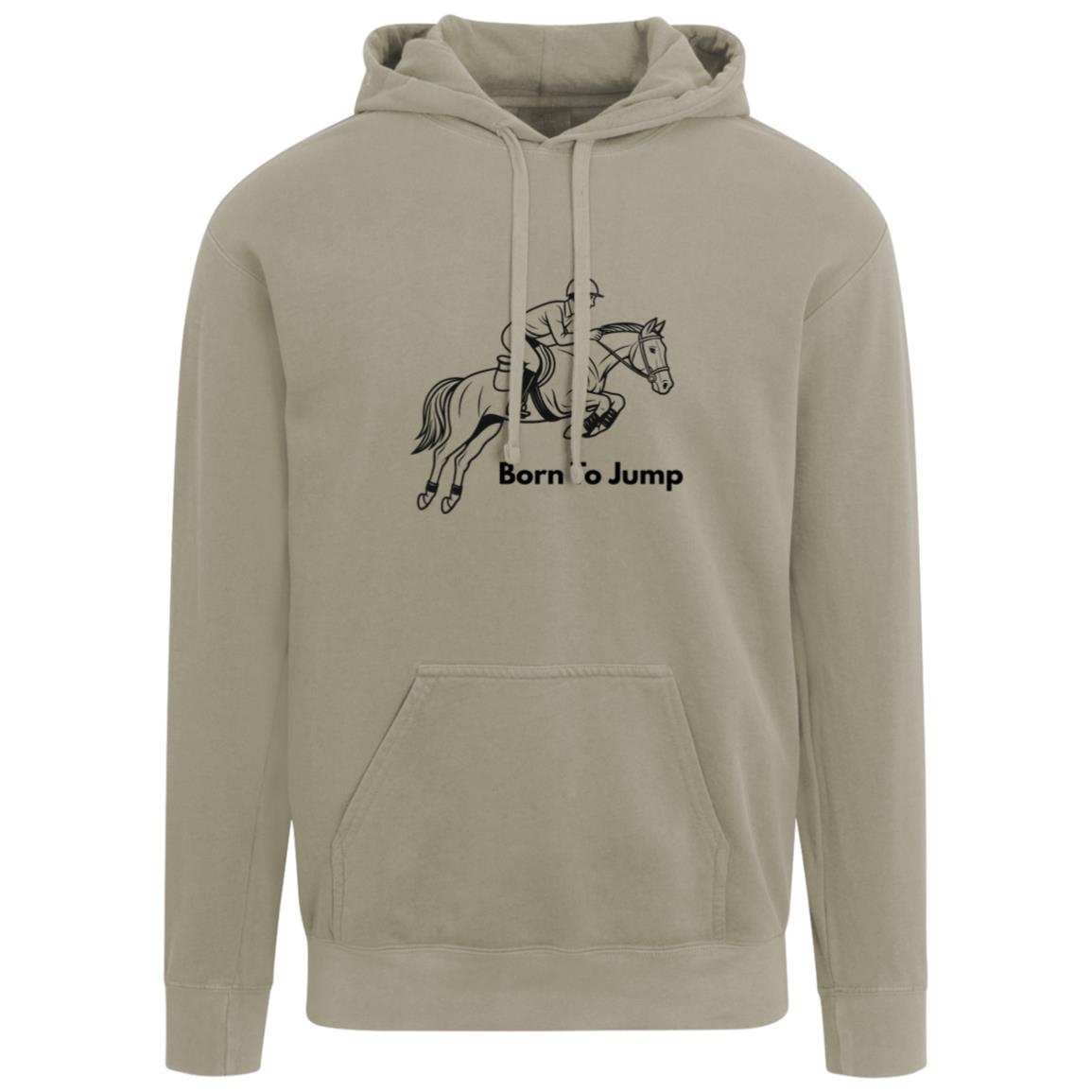Born To Jump Male Graphic Black 1567 Comfort Colors Garment-Dyed Adult Hoodie