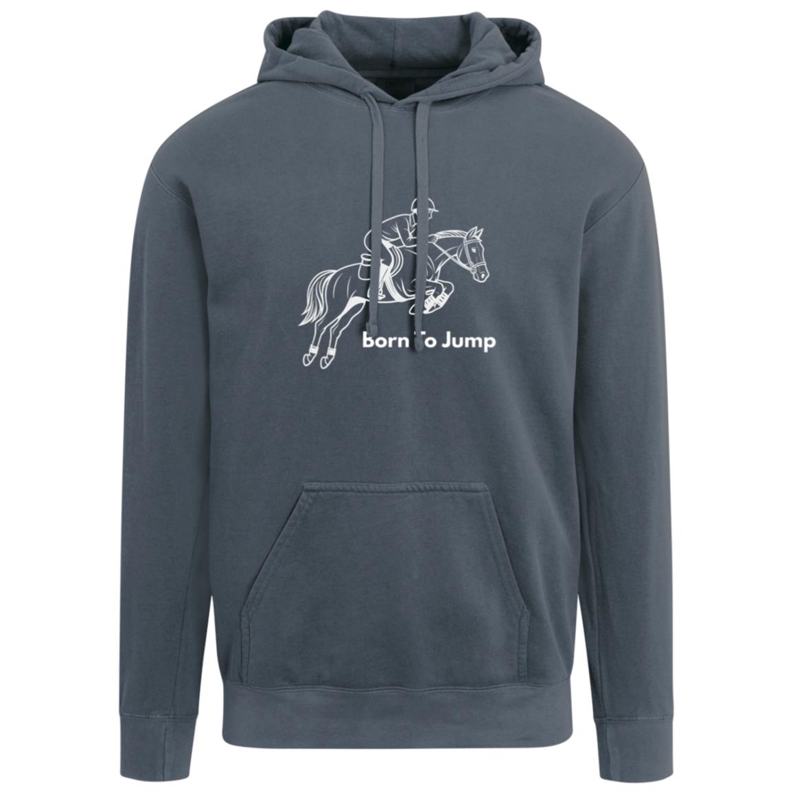 Born To Jump Male Graphic White 1567 Comfort Colors Garment-Dyed Adult Hoodie