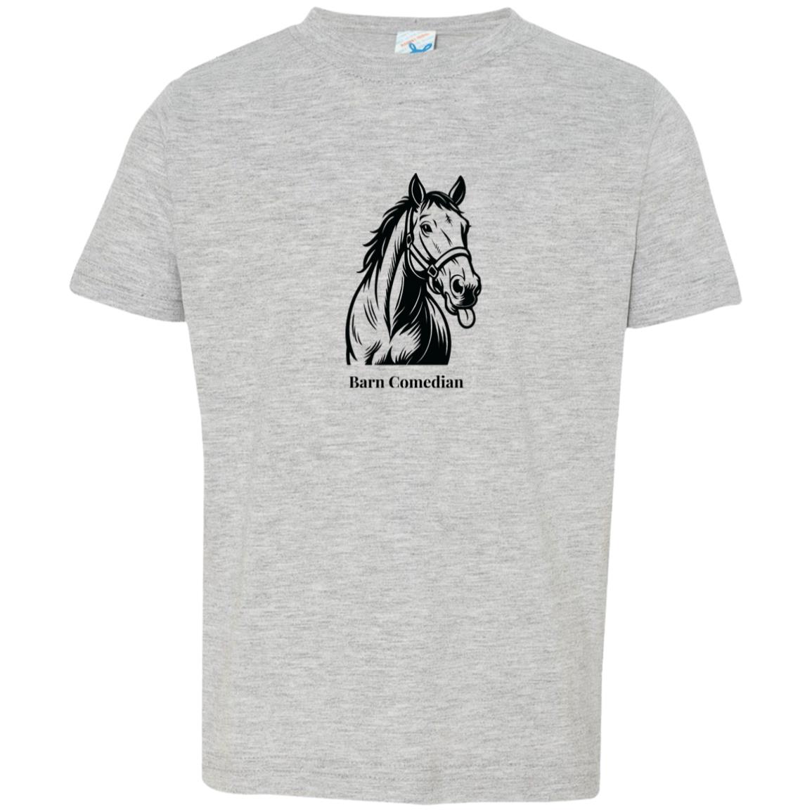 Barn Comedian Horse Graphic Black 3321 Toddler Jersey T-Shirt