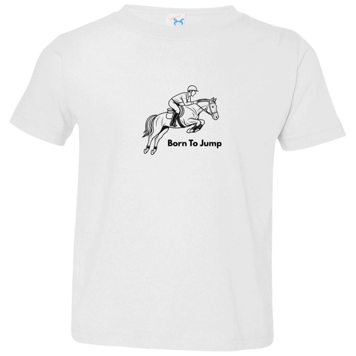 Born To Jump Male Graphic Black 3321 Toddler Jersey T-Shirt