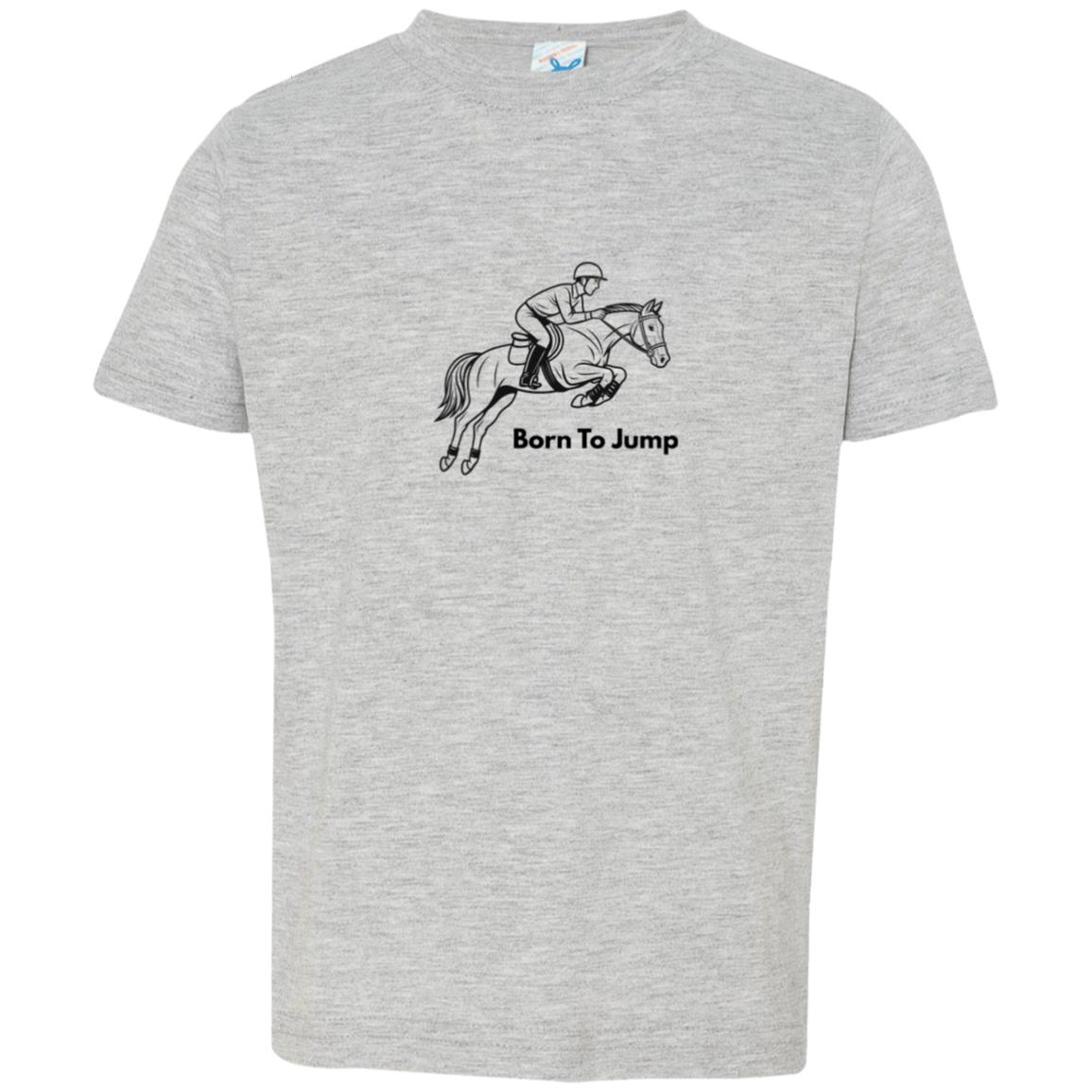 Born To Jump Male Graphic Black 3321 Toddler Jersey T-Shirt