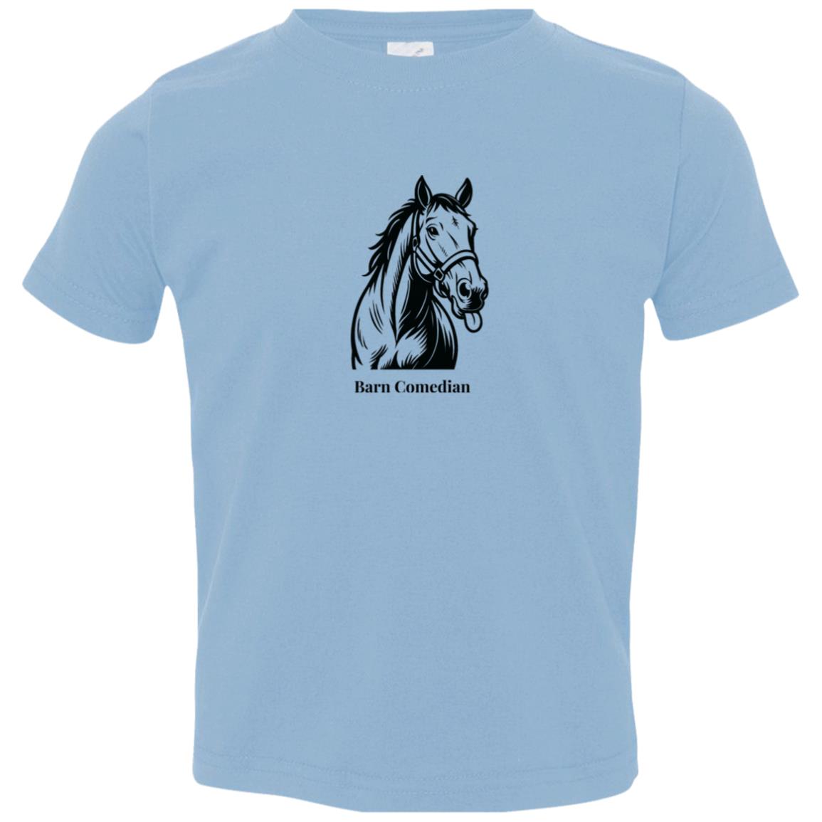 Barn Comedian Horse Graphic Black 3321 Toddler Jersey T-Shirt
