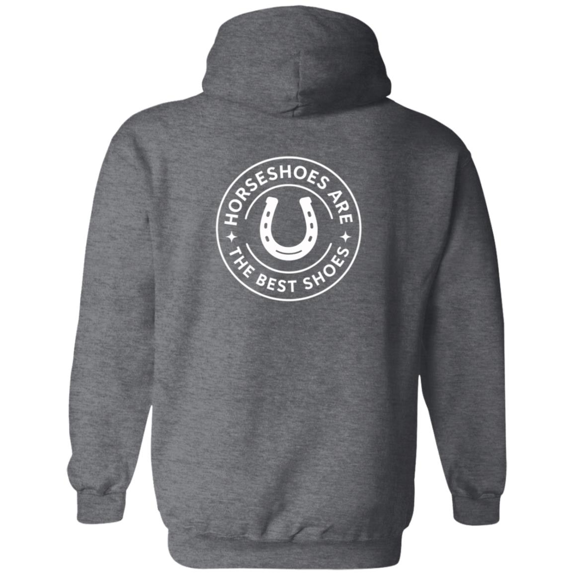 Horseshoes Are The Best Shoes Graphic White G186 Gildan Zip Up Hooded Sweatshirt