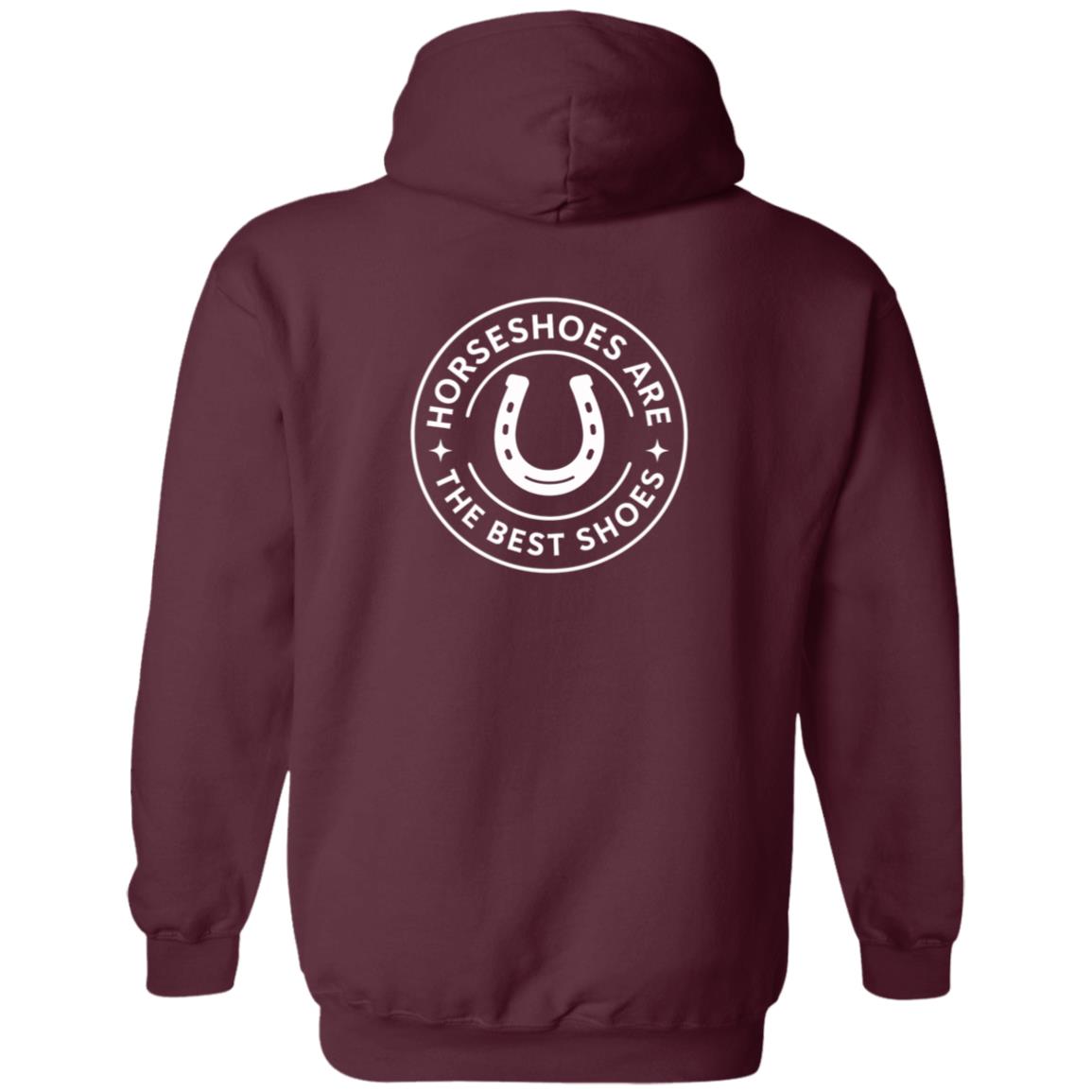 Horseshoes Are The Best Shoes Graphic White G186 Gildan Zip Up Hooded Sweatshirt