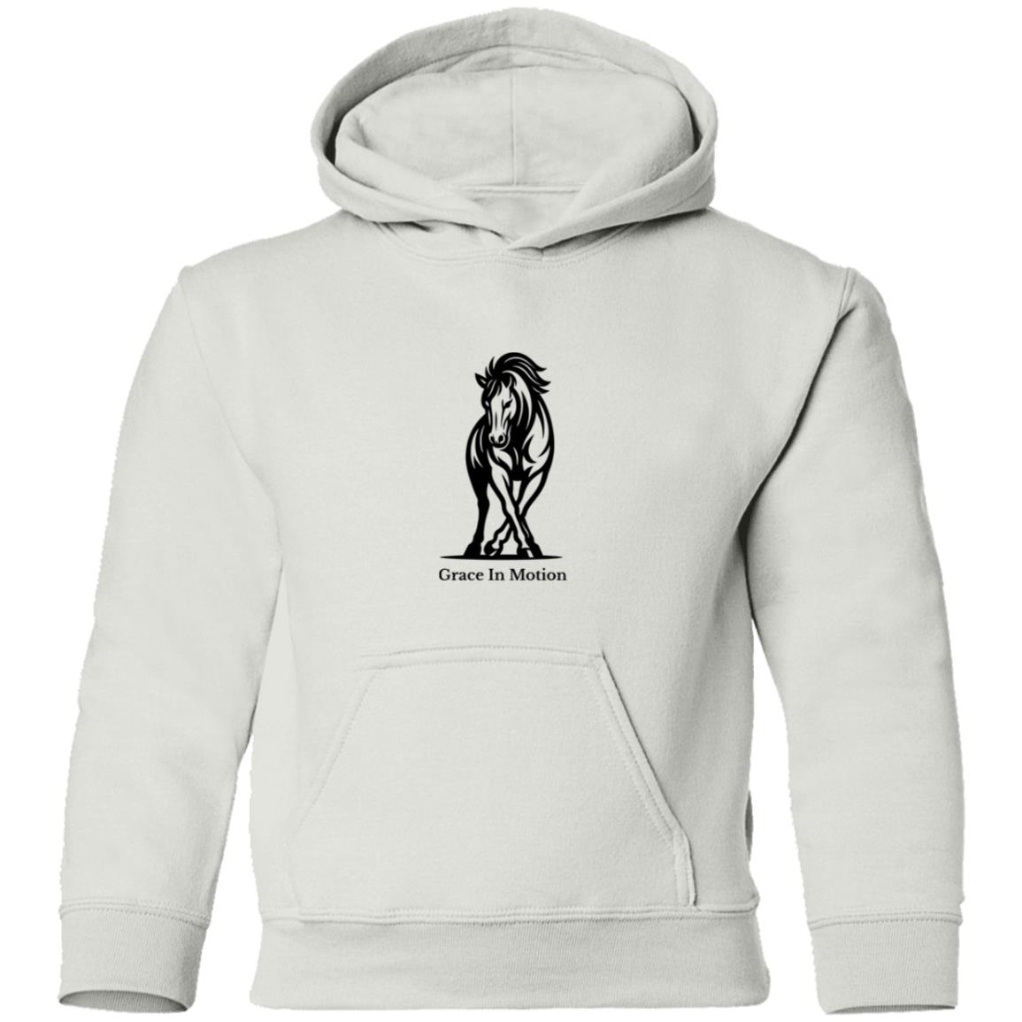 Grace In Motion Horse Graphic Black G185B Gildan Youth Pullover Hoodie